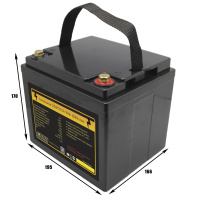 Аккумулятор LiFePO4 12v50Ah 1200w max пластик